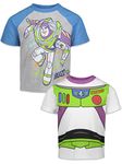 Disney Pixar Toy Story Buzz Lightyear Little Boys 2 Pack T-Shirts Multicolor 7-8