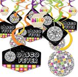 Big Dot of Happiness 70's Disco - 1970s Disco Fever Party Hanging Decoration Swirls - Set of 40