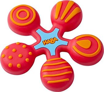 HABA- Hochet Etoile Rouge - Jouet de dentition en silicone - Dentier lavable sans BPA - Bébé - 304290