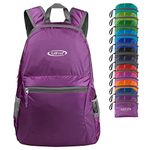 G4Free 20L Lightweight Packable Backpack Foldable Travel Hiking Daypack for Men and Women(Purple)