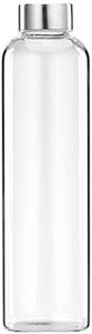 Amazon Brand - Solimo Borosilicate Glass Water Bottle, (Transparent, 750 ml, 1 Piece)