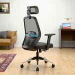 Green Soul Eva Office Chair, High Back Mesh Ergonomic Computer, Desk Chair, Work from Home Chair with Built-in Lumbar Support, Heavy Duty Metal Base & High Comfort Seating (Black Teal)