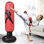 Richtots Premium Inflatable Kids Punching Bag, Punching Bag Karate for Boys and Girls, Boxing Bag for Immediate Bounce Back for Practicing Karate, Taekwondo, and to Relieve Pent Up Energy in Kids