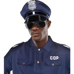 Amscan Fun-Filled Costume Party Police Hat (1 Piece), Blue, 8" x 9 1/2" x 4"