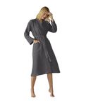 Coyuchi Unisex Organic Waffle Robe, Shadow, Large-X-Large