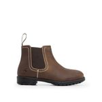 Xpert - Heritage Farrier Junior Chelsea Boots For Kids. Unisex Leather Ankle Boots For Everyday Wear. Easy To Clean And Durable Dealer Farm Boots For Boys And Girls (Rustic Brown, 4UK)