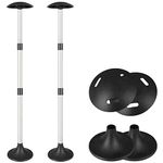 iCOVER Boat Deck Support Bar, Adjustable Aluminum Support Pole System, Black, 2 Pack