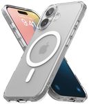 Ringke Fusion Magnetic Matte Compatible with iPhone 16 Case Cover [Strong Magnet] Matte Hard Back Shockproof Soft TPU Bumer iPhone 16 Back Cover - Matte Clear