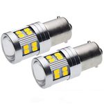 1156 P21w Ba15s LED Bulb 6000K White 6W Super Bright 12V-24V LED Light Bulbs for RV Interior Lights Auto Backup Reverse Light, Rear Fog Lamp. (Pack of 2)