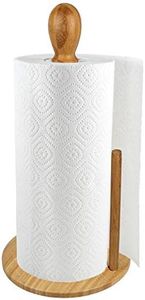 Greenco Counter Top Bamboo Paper Towel Holder, Perfect for Kitchen & Bathroom Organization & Decor, Fits of Paper Towels