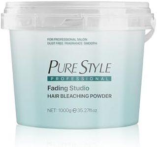PURESTYLE 1000g Professional Ammonia-Free Hair Bleach Powder, Over 9 Levels Blue Fade Technology, Dust-Free & Fragrance Formula Fading Powder, Gentle Quick Bleach Lightener (1Bucket(1000g))