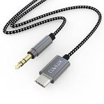 Cubilux USB C to 3.5mm Audio Cable with 96KHz/24-bit DAC Compatible with iPhone 15+/15 Pro Max, iPad 10, iPad Pro, iPad Air 5/4, iPad Mini 6, Type C to 1/8 Auxiliary Cord for Car Radio, Speaker, 4 FT