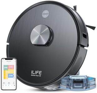ILIFE A20 Pro Robot Vacuum Cleaner & Mopping,6500Pa Strong Suction,Advanced LiDAR Navigation,Customized Cleaning Upto 4500sft,5200mAh,WiFi App,Alexa,GH,Ideal for Cats,Dogs Hair