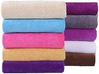 strimusimak Microfiber Super Absorbent Quick Dry Towel Bathing Towel Wiping Cloth Shower Salon Barber Shop Hair Drying Towel Grey