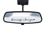 2pcs Drive Safe I Love You Decal, Car Rearview Mirror Decal Cute Rear View Mirror Sticker Affirmation Car Sticker for Windows Water Bottles Car Decoration Accessories (Black)