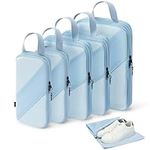 Doxerfit Compression Packing Cubes 6 Set Travel Essentials Organizer Bags for Luggage Travel Accessories