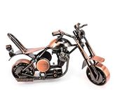 Metal sculpture - Retro Classic Handmade Iron Motorcycle unique metal art decor - home décor (5.5"L,3"H, Copper Chopper)