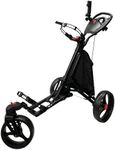 Stinger Golf SG-3 V2 Golf Push Buggy- High Performance Golf Cart with 360-Degree Swivel Front Wheel,One-Click Folding,Adjustable Bag Straps, Compact Storage Size- Golf Buggy Push Cart for All Terrains