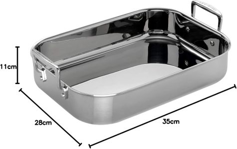 Le Creuset Stainless Steel Roaster, 35cm – Durable Oven Bakeware