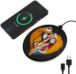 Disney Tim Burton’s The Nightmare Before Christmas Wireless Charging Pad - Jack Skellington and Sally Wireless Charger- The Nightmare Before Christmas Fan Gifts for Women and Men