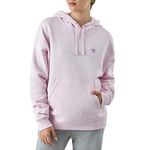 Champion Women's Hoodie, Powerblend, Fleece Hoodie for Women, C Logo (Plus, Chantilly Pink C Logo, Large