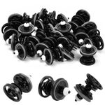 XAVSWRDE 50 PCS Car Interior Door Card Trim Clips Car Panel Mounting Trim Clips Auto Door Trim Fixing Clips Plastic Bumper Fastener Clips for T5, A1, A4, A5, A6, Golf 5, 6, 7 Door Trim Panels (Black)