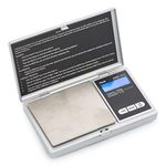 American Weigh Scales AWS-1KG-SIL Signature Series Digital Pocket Scale, 1000 by 0.1 G, Silver