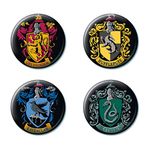 Ata-Boy Harry Potter Houses of Hogwarts Crests Set of 4 3.2cm Collectible Buttons