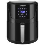 LLIVEKIT 7L Large Air Fryer, Family Size Hot Air Fryer 1800W Digital Touchscreen with 10 Presets, Removable Basket, Timer & Temperature Control for Oil Free & Low Fat Healthy Cooking Black