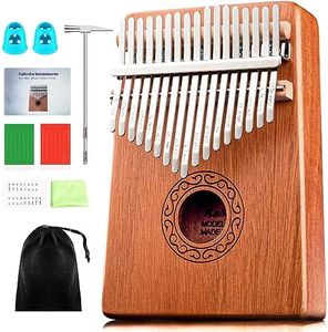 CAHAYA Kalimba 17 Keys Thumb Piano: Finger Marimba Instrument with 2 Thumb Picks for Music Lover, Model CY0338