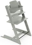 Stokke Tripp Trapp High Chair, Glacier Green - Includes Chair + Baby Set2 for Children 6-36 Months - Adjustable, Ergonomic & Easy to Clean