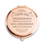 Personalized Friendship Gifts for Women, Inspirational Graduation Gifts, Unique Mothers Day Birthday Gifts for Her Best Friend Female, Engraved Sentimental Compact Mirror Gifts Idea