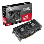 ASUS Dual Radeon RX 7600 XT OC Edition 16GB GDDR6 (AMD RDNA 3, PCIe 4.0, HDMI 2.1, DisplayPort 2.1, Axial-tech Fan Design, 0dB Technology, Dual BIOS, Auto-Extreme Technology, GPU Tweak III, and More)