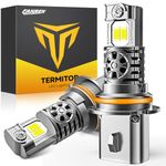 Fahren Termitor 2024 Upgraded 9007/HB5 LED Headlight Bulb, 30000LM 800% Ultra Brightness, 1:1 Halogen Size, 6500K Cool White, Canbus Ready, Plug and Play, Pack of 2