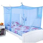 Divayanshi Blue Mosquito Net for Single Bed/Double Bed, 6x6 Insect Protection Net