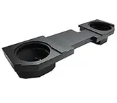 Compatible with Dodge Ram 02-15 Quad - Crew Truck Dual 12" Sub Box Enclosure - Rhino Coated