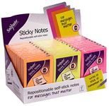 Snopake 76x50mm Sticky Notes - Neon Assorted [Pack of 30, 100 Sheets Per Pad] Ref: 14007