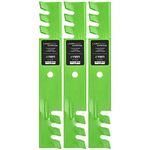 8TEN LawnRAZOR Mower Blade for Ferris 5020843 Exmark 1520843 103-2527 Ariens 4919100 (Toothed Mulching) 3 Pack