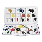 ZAHEPA Airtight Colour Pallete, Watercolor Pallet, Tray for Acrylic Paints, Palate for Colouring, Painting Plate for Color Storage with 42 Compartments for Artists, Students, Kids & Gifts