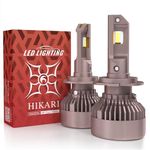 Hikari 2025 Future 50000LM H7 LED Headlight Bulbs, 65W Titanova LED, High Lumens LED Kit,6000K Cool White, IP68 Waterproof, Halogen Upgrade Replacement