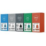 by Amazon Variety Pack, Aluminium Coffee Capsules Compatible with Nespresso, medium roast, 100 Count (5 Packs of 20) - Rainforest Alliance Certified