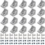 QIJINTRID 20 Sets 2020 Series Aluminum Extrusion Profile Connector,20pcs Extruded Aluminum 2020 Corner Bracket,with 40pcs Sliding T Nuts and Screws, for T Slot Aluminum Extrusion Profile Accessories