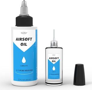 Airsoft Oil 2 oz & 1 oz Needle Oiler 100% Silicone Air Gun Oil, Multi-Purpose Airsoft Chamber Lube, All Purpose Silicone Lubricant Oil for All Airgun