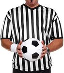 Soccer Referee Shirt Costume,Black and White Stripe Official Soccer Referee | Friends, Kids, Family Members, for Halloween