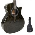 Kadence Acoustica Series Black Ash Wood A06 Guitar with Bag with Truss Rod