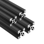 iYueMps 4Pcs 1000mm 2020 V Type Black European Standard Anodized Linear Rail Aluminum Profile Extrusion for DIY 3D Printer and CNC Machine