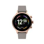 Fossil Women's Gen 6 42mm Touchscreen Smartwatch with Alexa Built-in, Heart Rate, Blood Oxygen, GPS, Contactless Payments, Speaker and Smartphone Notifications, Rose Gold/Taupe (FTW6079V)