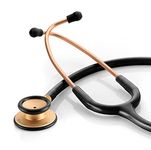 ADC Adscope Lite 619 Ultra Lightweight Clinician Stethoscope with Tunable AFD Technology, Lifetime Warranty, Rose Gold with Black Tubing