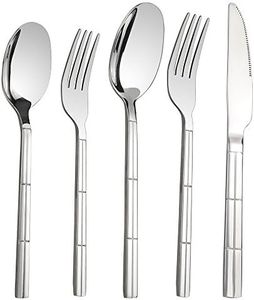 Lesbin 30-Piece Stainless Steel Flatware Silverware, Service for 6