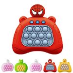 Light Up Pop it Game Quick Push Bubbles Game,Red Spider Handheld Fast Speed Pushing Game,Poppet Game Sensory Fidget Toys for Autism,Puzzle Pop Game Controller Spider Push Button Toy for Boys Xmas Gift